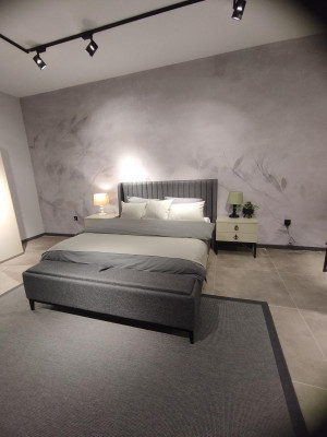 Héichwäerteg elegant Schlofkummer Bett Designer Duebel Bett nei Miwwelen