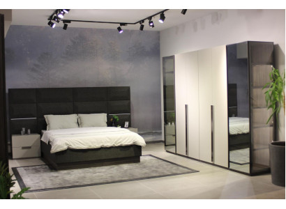 Komplett Schlafzimmer Miwwel Set Bett 2x Nuetsdësch Schminktisch Spigel 8tlg Nei