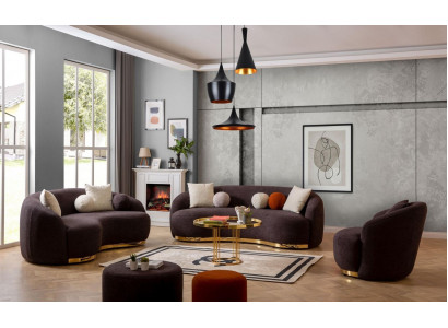 Stil Wunnzëmmer Set Canapé Designer Sofagarnitur 4+3+1 Sëtz Miwwelen