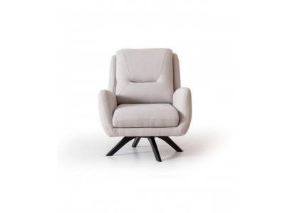 Fautteuil Modern Wäiss Wunnzëmmer Sëtzmiwwelen Textil Luxus Design Miwwel Lounge Club