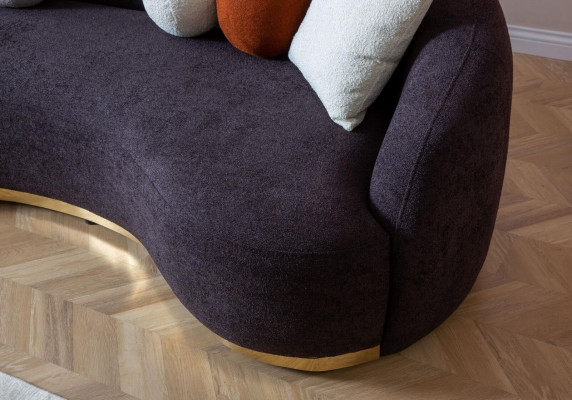 Designer Sofa 4 - Sëtzer Braun Faarf Neiheet am Wunnzëmmer Modern