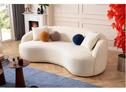 Design Couch Hallef-Ronn Couchen Luxus Sofa Polster Miwwelen 4 Sëtzer XXL grouss