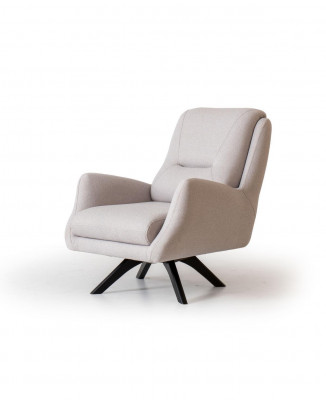 Fautteuil Modern Wäiss Wunnzëmmer Sëtzmiwwelen Textil Luxus Design Miwwel Lounge Club