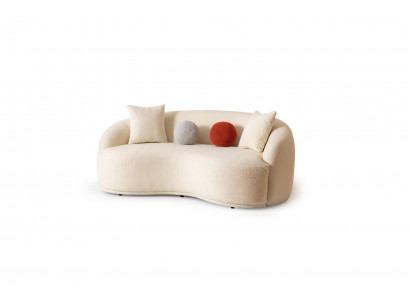 Modern Sofa 3-Sëtzer Designer Miwwelen Wäiss Faarf Stil Canapéen Sofas 230cm