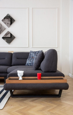Stilvoll Set Wunnzëmmer Modern Sofagarnitur Eckgarnitur 3tlg Couchen