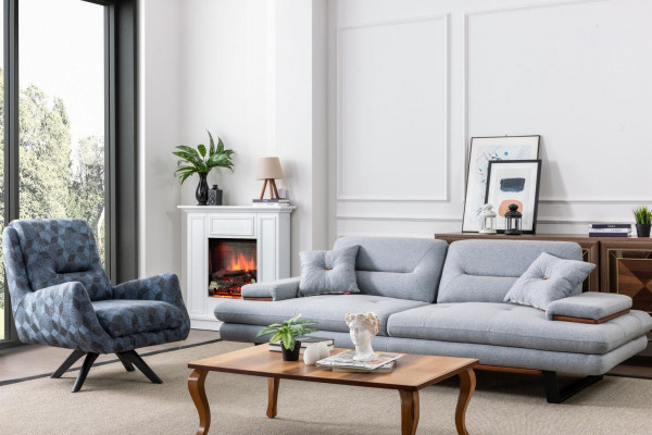 Modern Canapé-Set 3+1 Sëtzer Wunnzëmmer Luxus Gro Sofa-Set