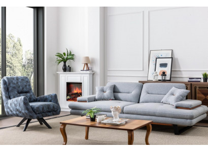 Modern Canapé-Set 3+1 Sëtzer Wunnzëmmer Luxus Gro Sofa-Set