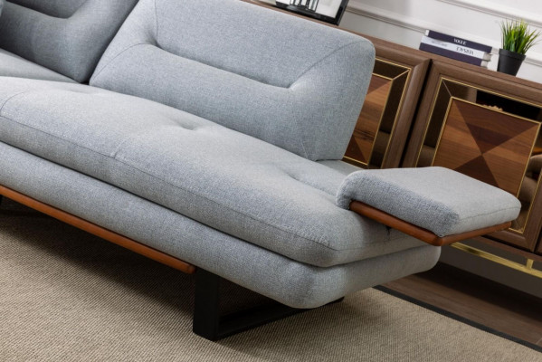 Modern Miwwelen Wunnzëmmer Canapé 3 Sëtzer gro xxl grouss Designer 238cm Miwwelen