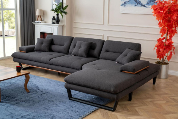 Designer gro Ecksofa L-Form Modern Miwwel Wunnzëmmer Eckgarnitur Canapé