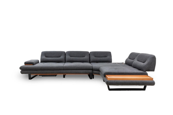 Designer Ecksofa L-Form Luxus Gro Möbel fir Wunnzëmmer Wunnlandschaft
