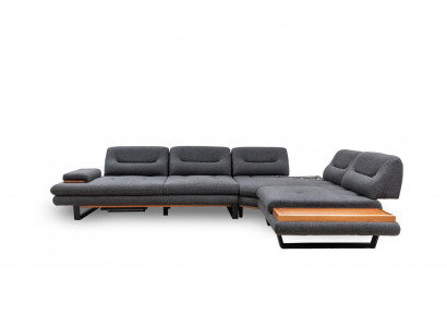 Designer Ecksofa L-Form Luxus Gro Möbel fir Wunnzëmmer Wunnlandschaft
