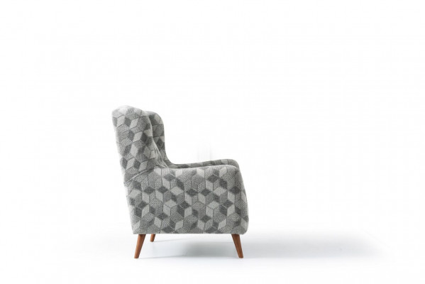 Luxusmiwwelen Dräisëtzer Fauteuil 1 Sëtzer Modern Fauteuil Polster Textil