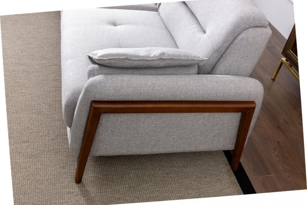 Wunnzëmmer Set Ecke Sofa L-Form Couch Gro Polster 3 +1 Sëtz Textil