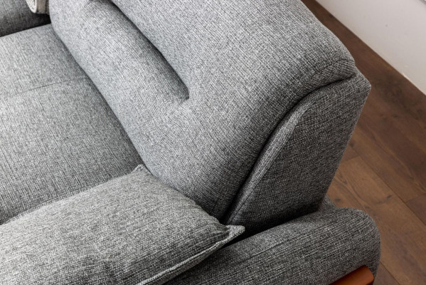 Designer Ecksofa L-Form Luxus Polster Textil Wunnlandschaft Miwwelen am Wunnzëmmer