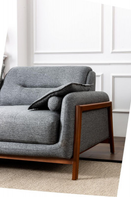 Designer Ecksofa L-Form Luxus Polster Textil Wunnlandschaft Miwwelen am Wunnzëmmer