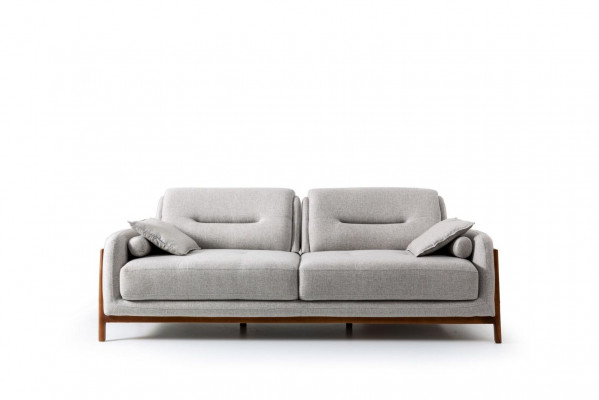Luxus Sofa 3 Sëtzer Dräisëtzer Miwwelen am Wunnzëmmer Modern Polster Textil