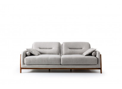 Luxus Sofa 3 Sëtzer Dräisëtzer Miwwelen am Wunnzëmmer Modern Polster Textil