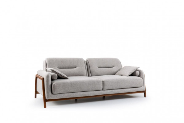 Luxus Sofa 3 Sëtzer Dräisëtzer Miwwelen am Wunnzëmmer Modern Polster Textil