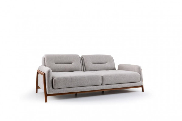 Luxus Sofa 3 Sëtzer Dräisëtzer Miwwelen am Wunnzëmmer Modern Polster Textil