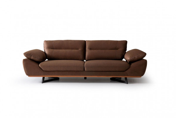 Modern Designer Sofa 3 Sëtzer 240cm XXL Canapé Polstersofas Design Braun