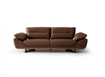 Modern Designer Sofa 3 Sëtzer 240cm XXL Canapé Polstersofas Design Braun
