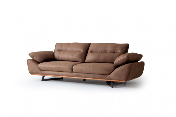 Modern Designer Sofa 3 Sëtzer 240cm XXL Canapé Polstersofas Design Braun