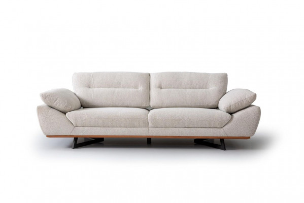 Komfort Designer Canapé 3 Sëtzer Couch Polstersofa Design Wäiss am Wunnzëmmer