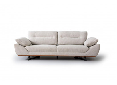 Komfort Designer Canapé 3 Sëtzer Couch Polstersofa Design Wäiss am Wunnzëmmer