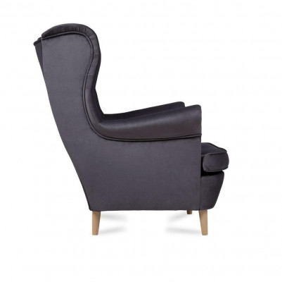 Chesterfield Héierstull Sessel Canapé Sofa Polster Sëtz Lounge Relax Grau