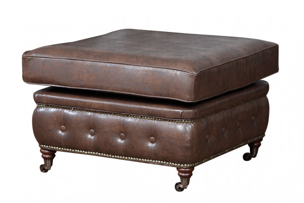 Chesterfield Foussuewer Club Lounge Hocker Lieder Stoff Ottoman Designer