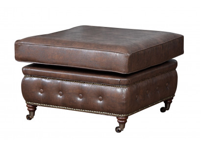 Chesterfield Foussuewer Club Lounge Hocker Lieder Stoff Ottoman Designer