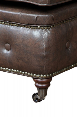 Chesterfield Foussuewer Club Lounge Hocker Lieder Stoff Ottoman Designer
