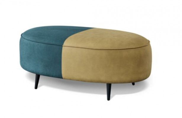Design Hocker Oval Chesterfield Pouf Miwwelen Fousshocker Polsterhocker Sitzhocker