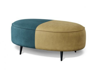 Design Hocker Oval Chesterfield Pouf Miwwelen Fousshocker Polsterhocker Sitzhocker