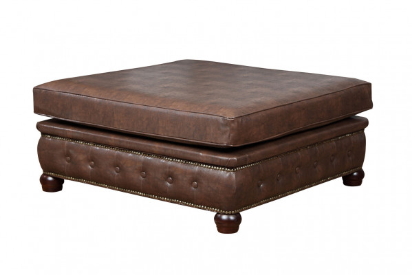 Foussocker Club Lounge Hocker Chesterfield Textil Ottoman Design Ottomane Stoff.