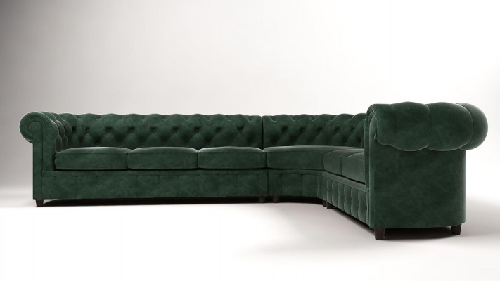 Chesterfield Canapé Wunnlandschaft Eckssofa Garnitur Eckssofa Eckgarnitur