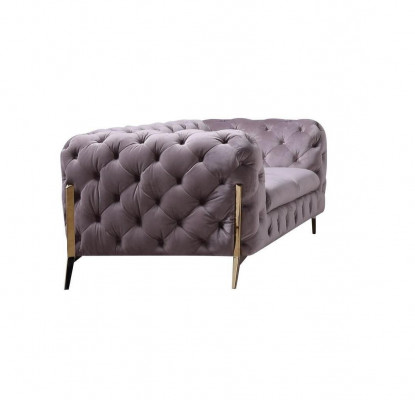 Design Chesterfield Canapé 2-Sétzer Couch Polster Textil Canapéen Samt Neit Zweesëtzer