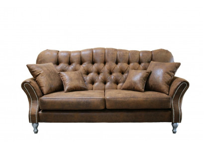 Sofa Couch Polster 3 Sëtzer Lieder Sofae Couchen Sëtz Chesterfield Design
