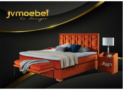 Design Bett Schlofkummer Set 4tlg. Nuetsdësch 2x Sëtzbank Better modern