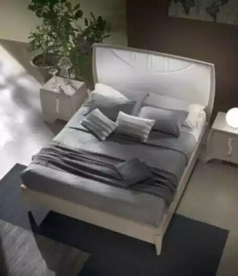 Bett 2x Nuetsdëscher 6-Stéck Schlofzëmmer Set Design Modern Luxus Miwwelen Nei