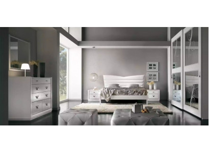 Luxus Schlofzëmmer Miwwelen Bett 2x Nuesschränk Set Kommode Miwwelen 6 Deeler. Neiw.