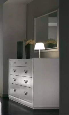 Luxus Schlofzëmmer Miwwelen Bett 2x Nuesschränk Set Kommode Miwwelen 6 Deeler. Neiw.