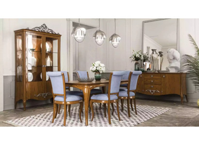 Iesszëmmer Set Garnitur Dësch 6x Still Design Sideboard Miwwelen Luxus Nei