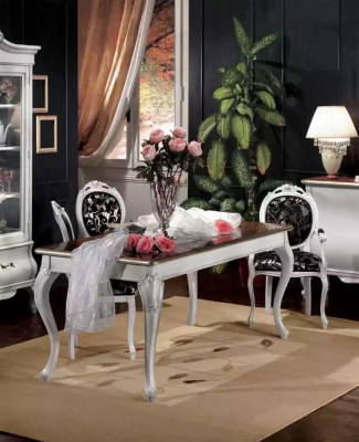 Klassesch Iesszëmmer Miwwele Iessdësch 4x Still Sideboard Vitrinn Luxus