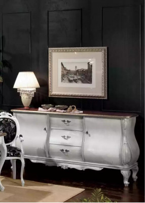 Klassesch Iesszëmmer Miwwele Iessdësch 4x Still Sideboard Vitrinn Luxus