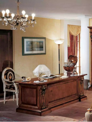 Brong klassesch Büro Miwwelen Massivholz Schreifdësch Bicherregal Schiefen