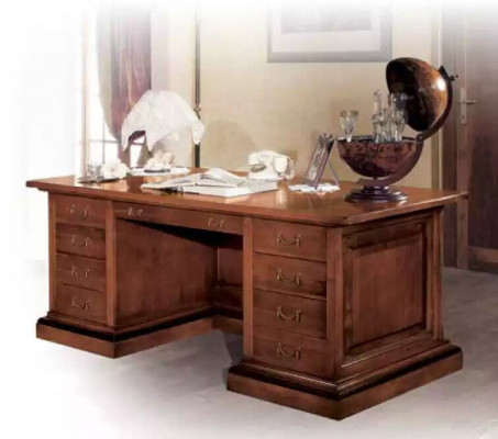 Brong klassesch Büro Miwwelen Massivholz Schreifdësch Bicherregal Schiefen