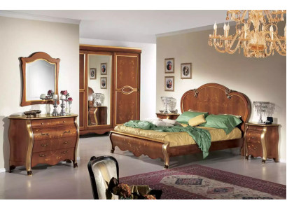 Komplett Schlofkummer Set Bett 2x Nuetsdëscher Gaderob Kommode