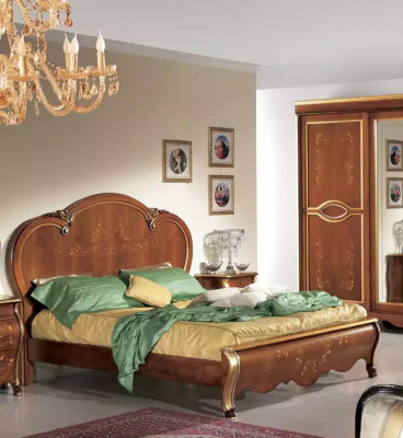 Komplett Schlofkummer Set Bett 2x Nuetsdëscher Gaderob Kommode