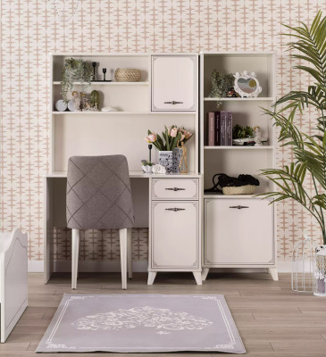 Kannerschreifdësch Schreifdësch Computerdësch Holz Wäiss Design Dësch Dëscher